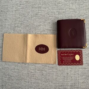*EXCELLENT* Must De Cartier Leather BiFold Wallet